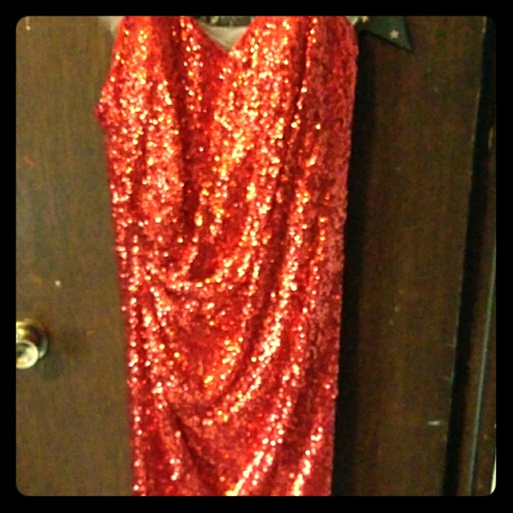 Long Red formal dress